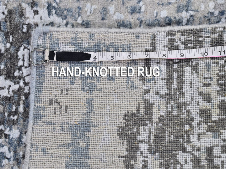 3'0" x 5'0" New Hand Knotted Grey Wool Rectangle Oriental Rug - MOA10266591