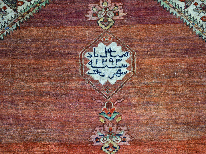 4'8" x 12'0" Vintage Hand Knotted Red Wool Runner Oriental Rug - MOA10266657