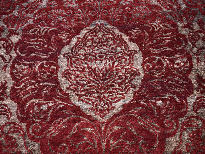 3'2" x 5'7" New Hand Knotted Red Wool Rectangle Oriental Rug - MOA10266663