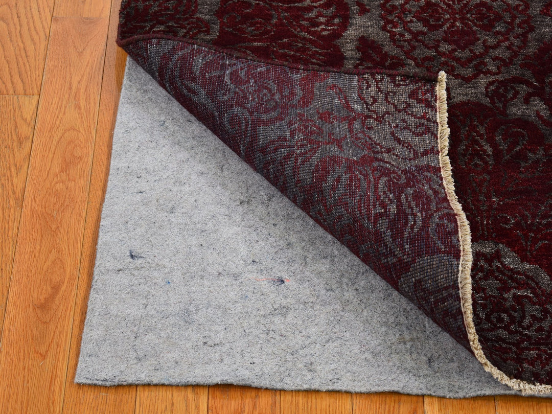 3'2" x 5'7" New Hand Knotted Red Wool Rectangle Oriental Rug - MOA10266663