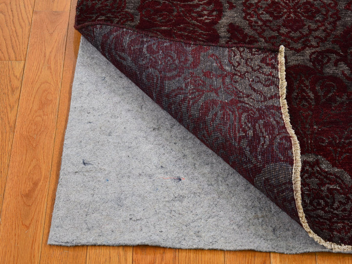 3'2" x 5'7" New Hand Knotted Red Wool Rectangle Oriental Rug - MOA10266663