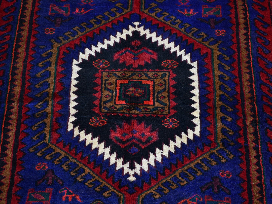 4'6" x 6'8" New Hand Knotted Red Wool Rectangle Oriental Rug - MOA10266672