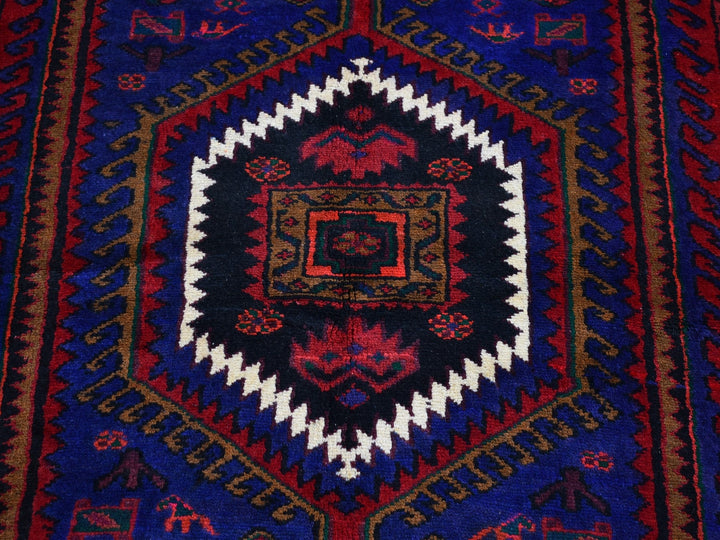 4'6" x 6'8" New Hand Knotted Red Wool Rectangle Oriental Rug - MOA10266672