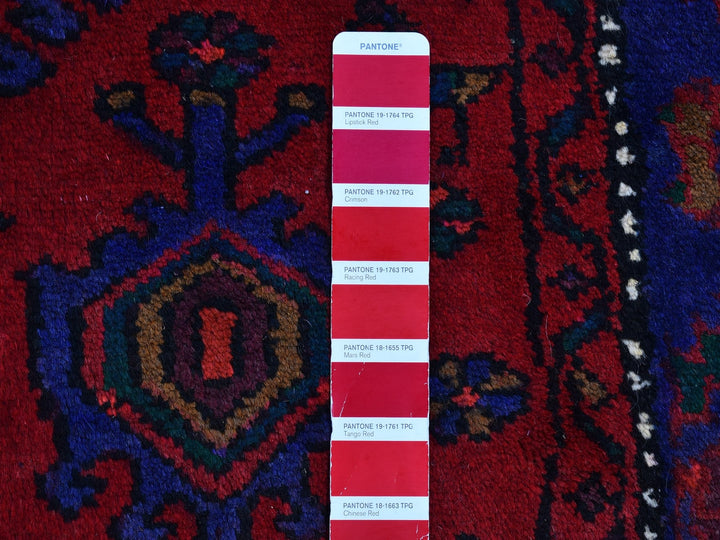 4'6" x 6'8" New Hand Knotted Red Wool Rectangle Oriental Rug - MOA10266672