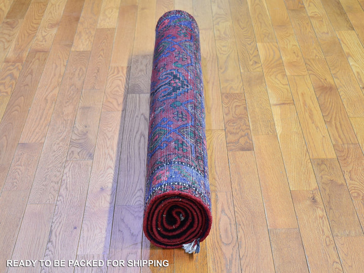 4'6" x 6'8" New Hand Knotted Red Wool Rectangle Oriental Rug - MOA10266672
