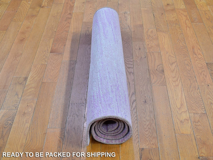 4'1" x 6'2" New Hand Knotted Pink Wool Rectangle Oriental Rug - MOA10266710