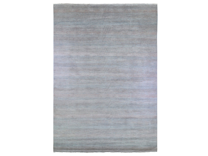 10'0" x 14'2" New Hand Knotted Blue Wool & Silk Rectangle Oriental Rug - MOA10266744