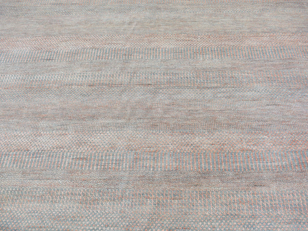 10'0" x 14'2" New Hand Knotted Blue Wool & Silk Rectangle Oriental Rug - MOA10266744