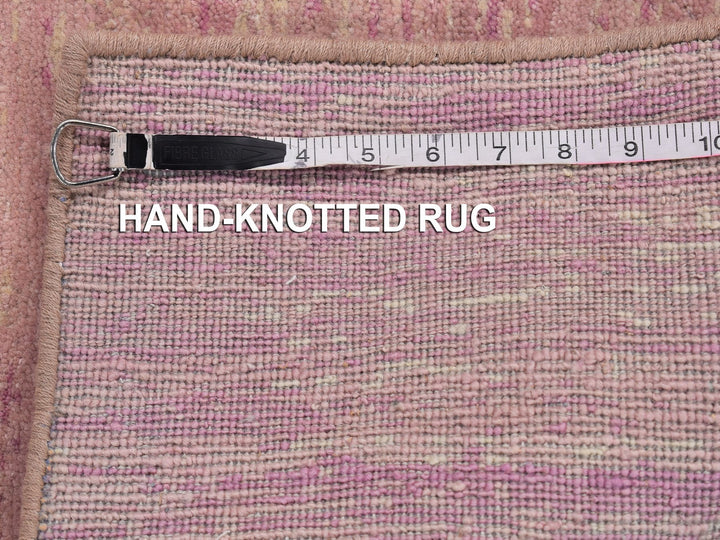 3'1" x 5'4" New Hand Knotted Pink Wool Rectangle Oriental Rug - MOA10266752