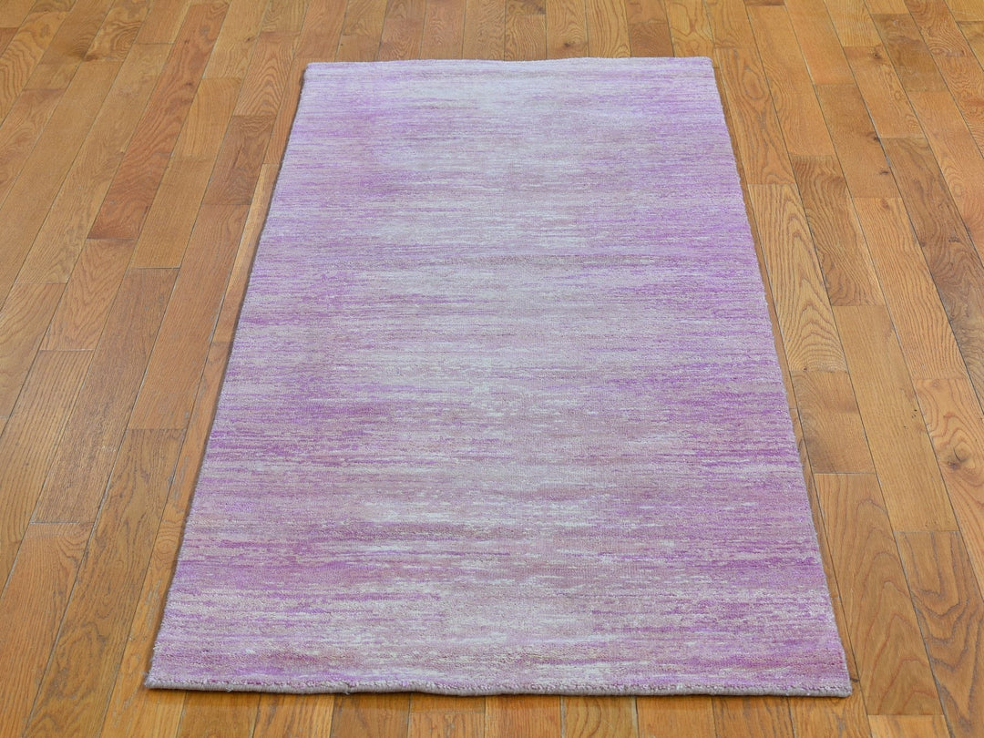 2'6" x 6'2" New Hand Knotted Pink Wool Runner Oriental Rug - MOA10266753