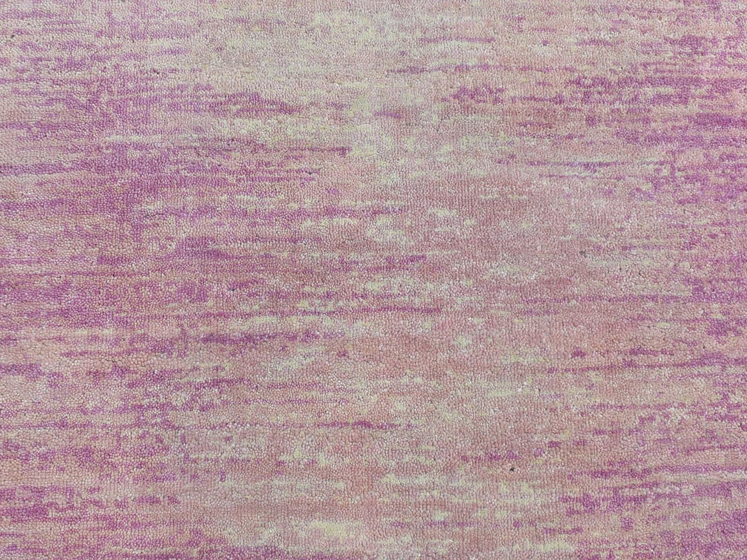 2'6" x 6'2" New Hand Knotted Pink Wool Runner Oriental Rug - MOA10266753