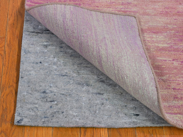 2'6" x 6'2" New Hand Knotted Pink Wool Runner Oriental Rug - MOA10266753