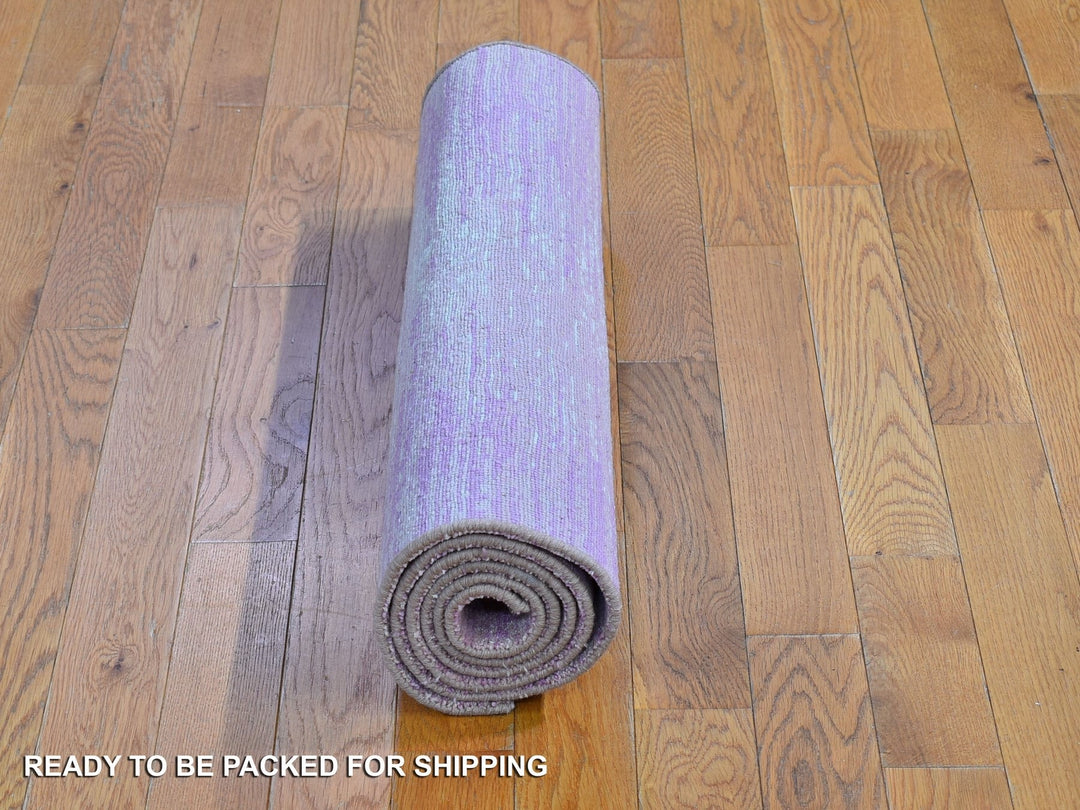 2'6" x 6'2" New Hand Knotted Pink Wool Runner Oriental Rug - MOA10266753