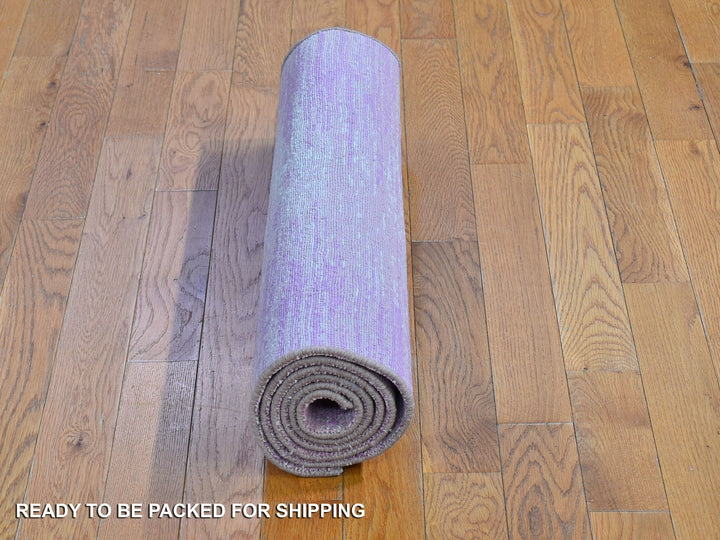2'6" x 6'2" New Hand Knotted Pink Wool Runner Oriental Rug - MOA10266753