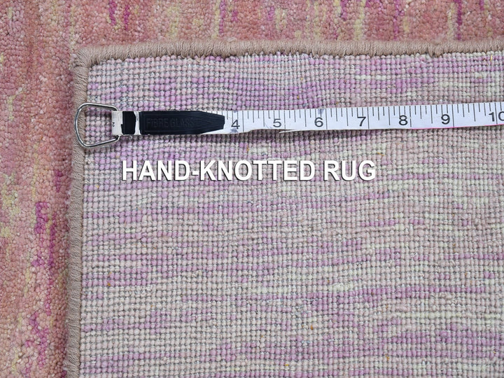 2'6" x 6'2" New Hand Knotted Pink Wool Runner Oriental Rug - MOA10266753