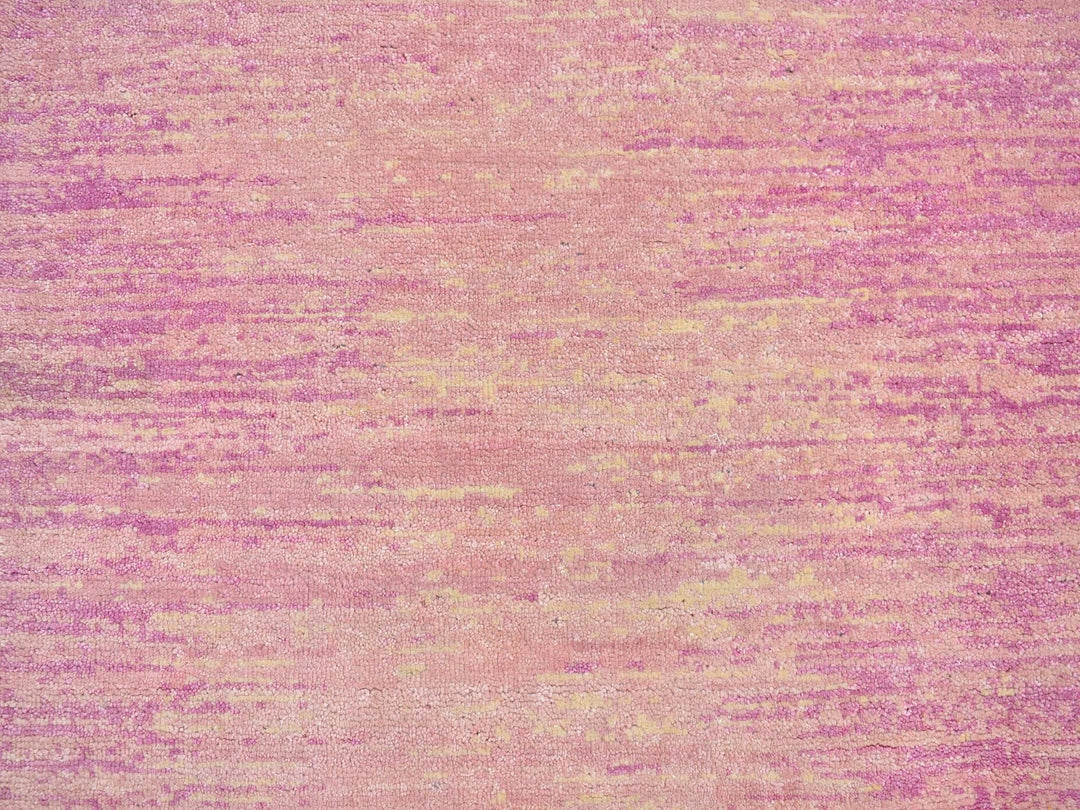 2'7" x 10'3" New Hand Knotted Pink Wool Runner Oriental Rug - MOA10266754