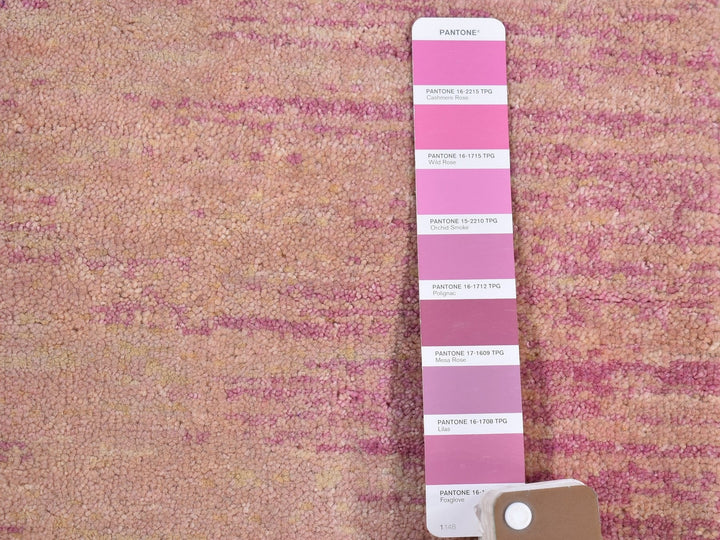 2'2" x 3'3" New Hand Knotted Pink Wool Runner Oriental Rug - MOA10266759
