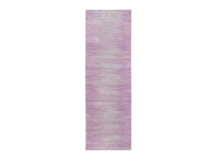 2'7" x 8'5" New Hand Knotted Pink Wool Runner Oriental Rug - MOA10266760