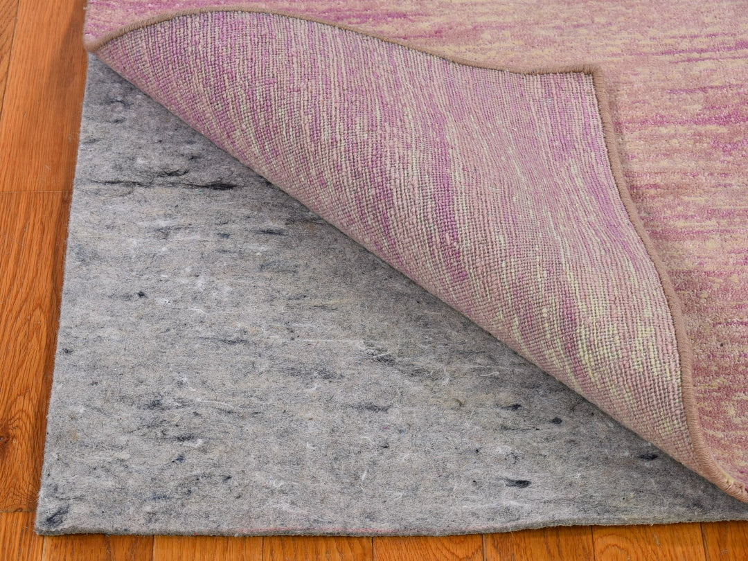 3'1" x 5'5" New Hand Knotted Pink Wool Rectangle Oriental Rug - MOA10266762