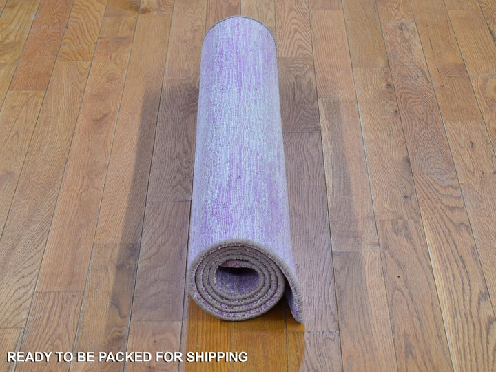 3'1" x 5'5" New Hand Knotted Pink Wool Rectangle Oriental Rug - MOA10266762