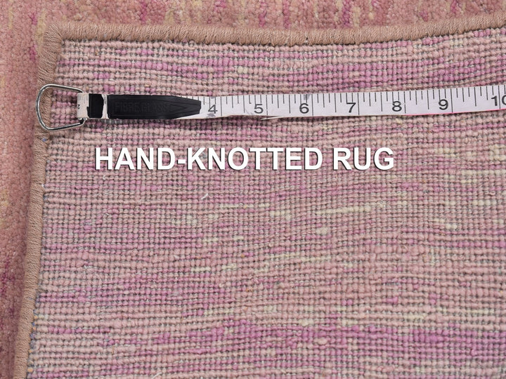 3'1" x 5'5" New Hand Knotted Pink Wool Rectangle Oriental Rug - MOA10266762
