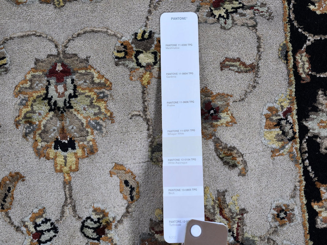 2'7" x 9'10" New Hand Knotted Ivory Wool & Silk Runner Oriental Rug - MOA10266768