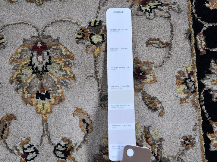2'7" x 9'10" New Hand Knotted Ivory Wool & Silk Runner Oriental Rug - MOA10266768