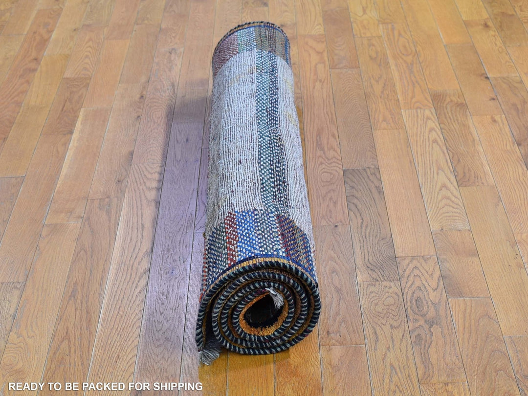 4'1" x 5'0" New Hand Knotted Brown Wool Rectangle Oriental Rug - MOA10266777