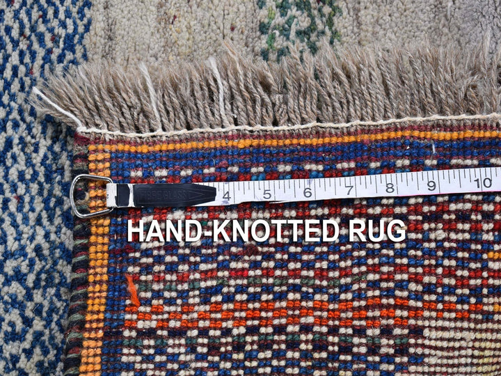 4'1" x 5'0" New Hand Knotted Brown Wool Rectangle Oriental Rug - MOA10266777