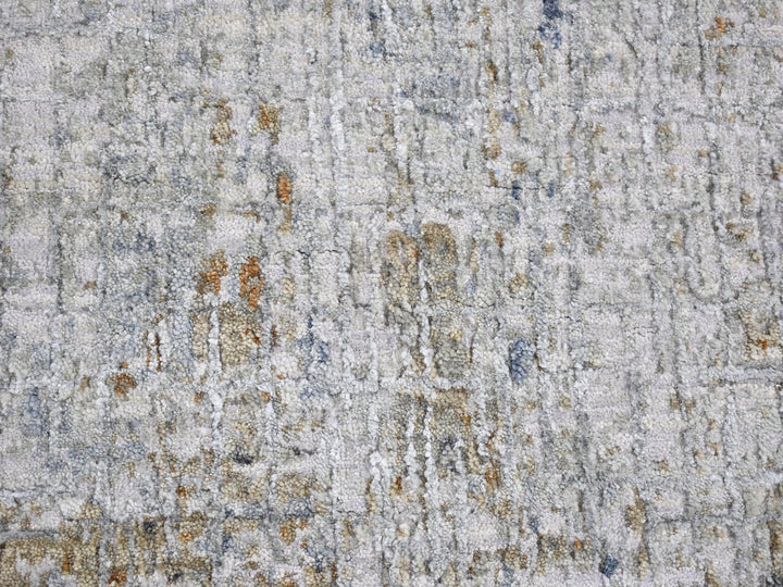 2'6" x 4'1" New Hand Knotted Grey Wool Rectangle Oriental Rug - MOA10266791