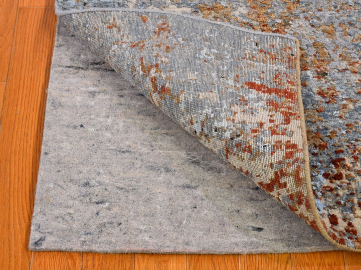 2'6" x 10'3" New Hand Knotted Blue Wool Runner Oriental Rug - MOA10266792