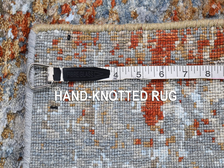 2'6" x 10'3" New Hand Knotted Blue Wool Runner Oriental Rug - MOA10266792