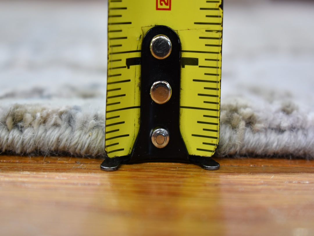 3'0" x 5'3" New Hand Knotted Grey Wool & Silk Rectangle Oriental Rug - MOA10266796