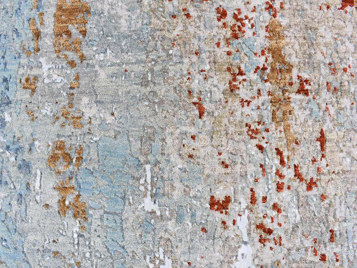 3'2" x 5'5" New Hand Knotted Blue Wool Rectangle Oriental Rug - MOA10266820