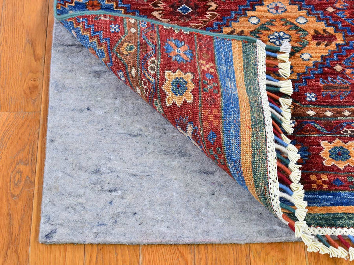 2'8" x 8'3" New Hand Knotted Red Wool Runner Oriental Rug - MOA10266828