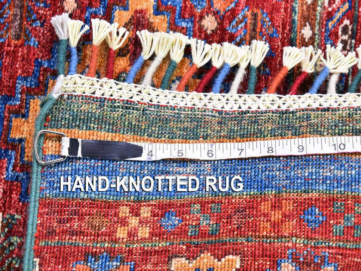 2'8" x 8'3" New Hand Knotted Red Wool Runner Oriental Rug - MOA10266828