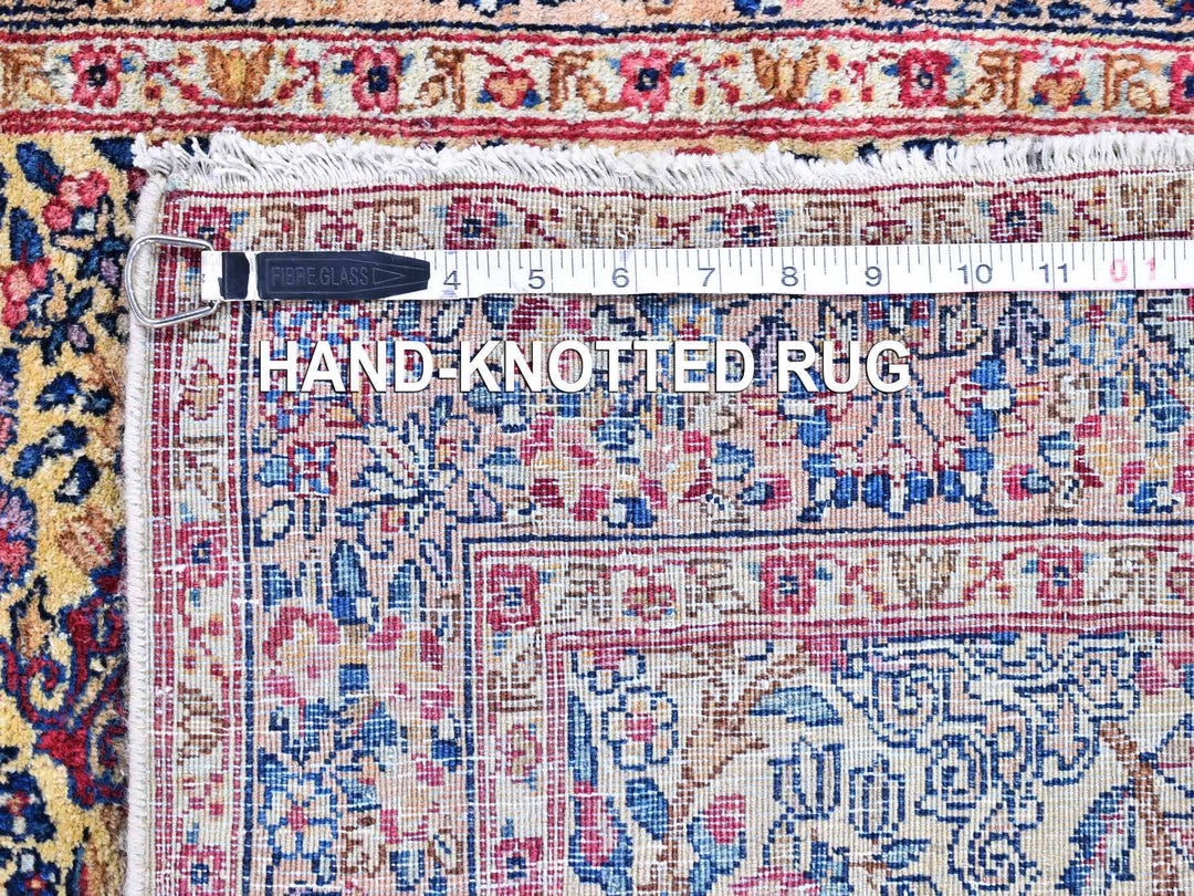 2'8" x 11'6" Vintage Hand Knotted Ivory Wool Runner Oriental Rug - MOA10266840