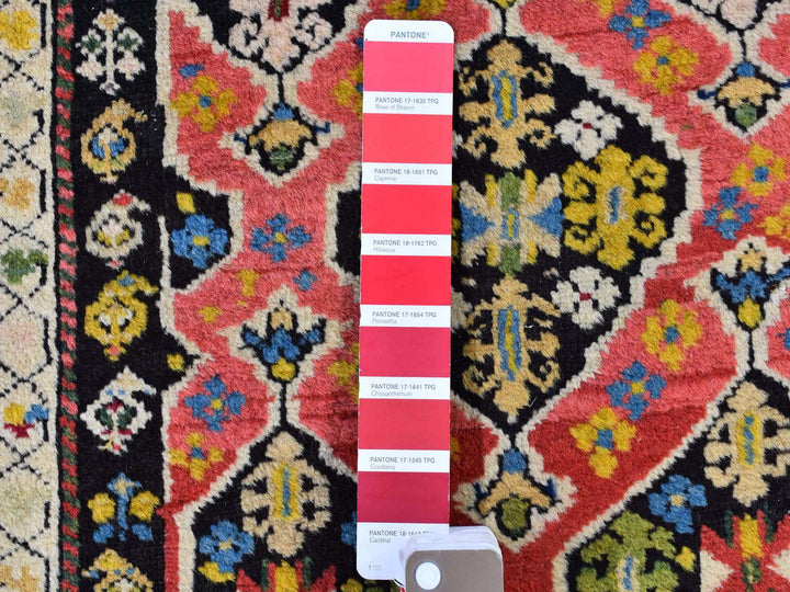 3'1" x 14'3" Vintage Hand Knotted Pink Wool Runner Oriental Rug - MOA10266842
