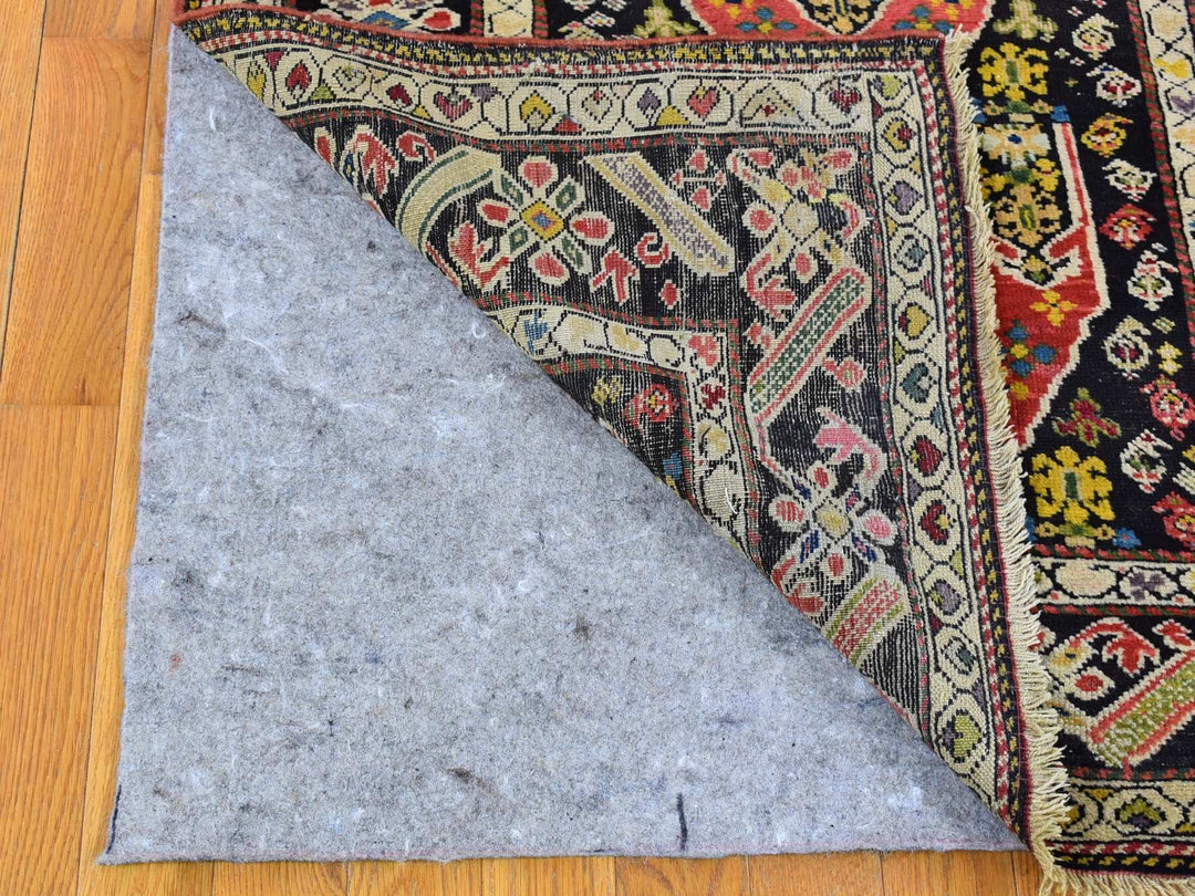 3'1" x 14'3" Vintage Hand Knotted Pink Wool Runner Oriental Rug - MOA10266842