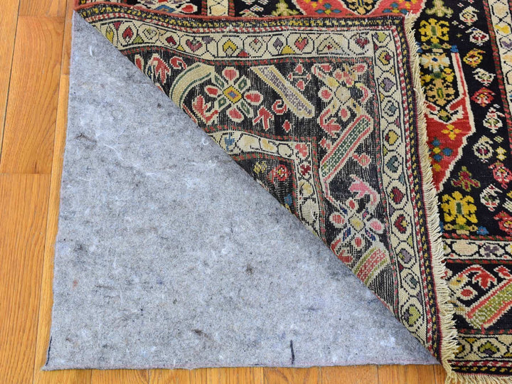 3'1" x 14'3" Vintage Hand Knotted Pink Wool Runner Oriental Rug - MOA10266842