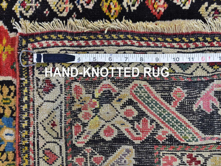 3'1" x 14'3" Vintage Hand Knotted Pink Wool Runner Oriental Rug - MOA10266842