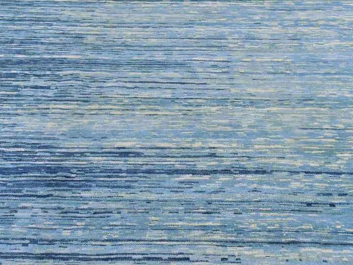 14'1" x 18'0" New Hand Knotted Blue Wool Rectangle Oriental Rug - MOA10266847