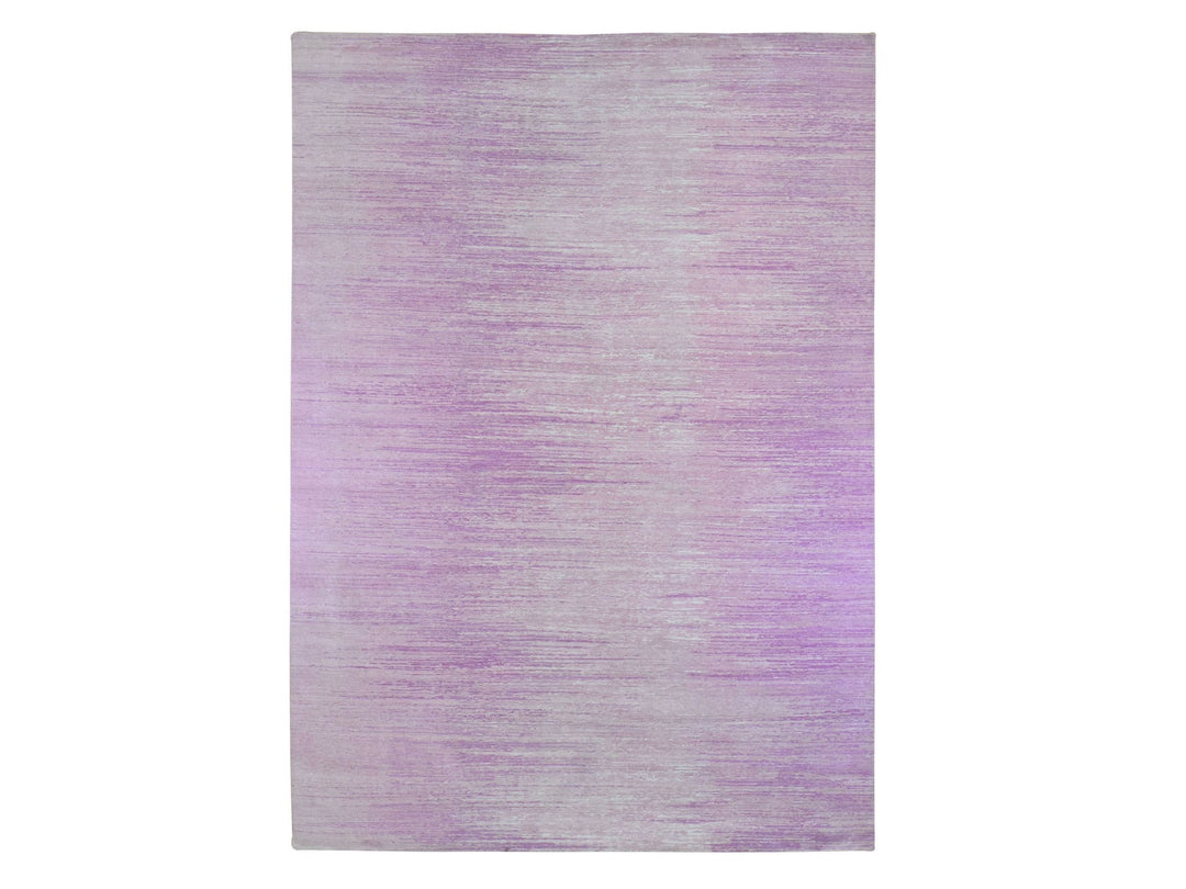 10'0" x 14'2" New Hand Knotted Pink Wool Rectangle Oriental Rug - MOA10266848