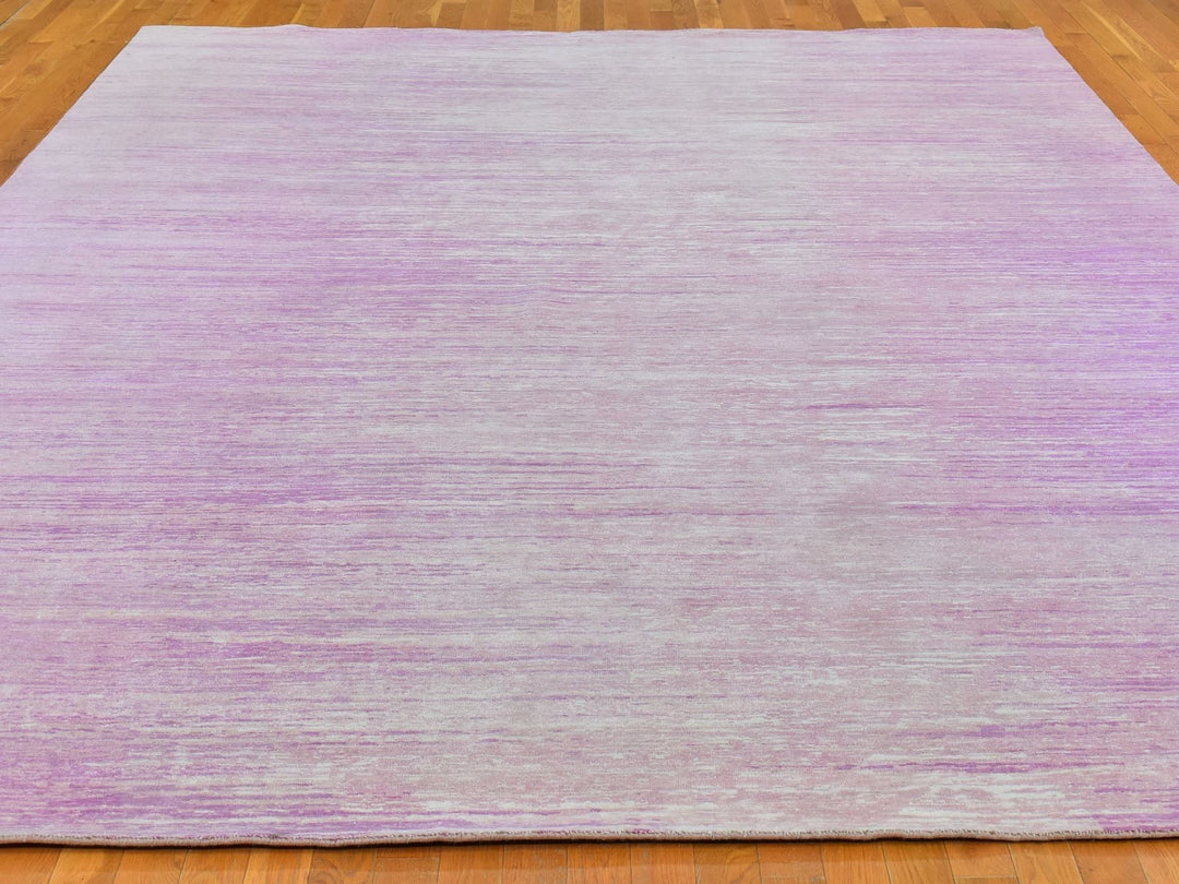 10'0" x 14'2" New Hand Knotted Pink Wool Rectangle Oriental Rug - MOA10266848