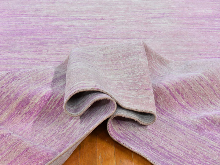 10'0" x 14'2" New Hand Knotted Pink Wool Rectangle Oriental Rug - MOA10266848