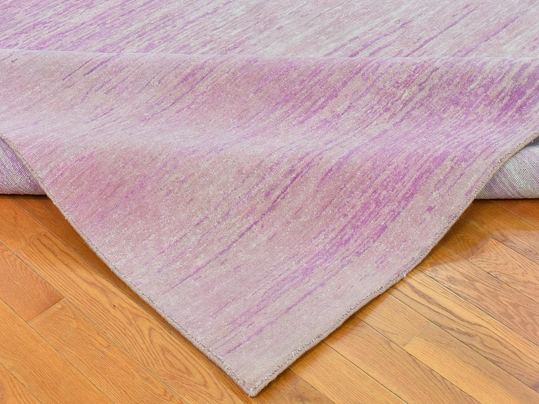 10'0" x 14'2" New Hand Knotted Pink Wool Rectangle Oriental Rug - MOA10266848
