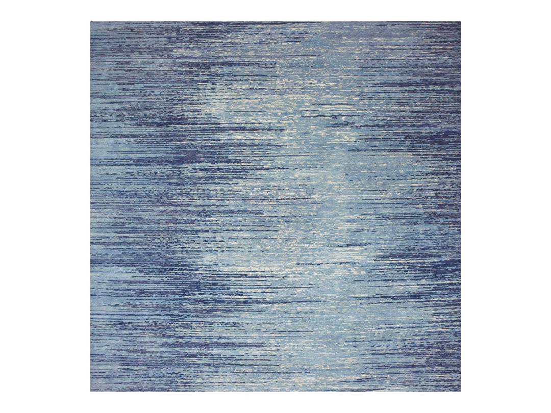 10'1" x 10'1" New Hand Knotted Blue Wool Square Oriental Rug - MOA10266852