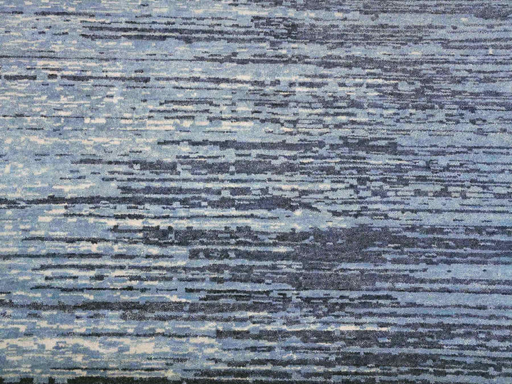 10'1" x 10'1" New Hand Knotted Blue Wool Square Oriental Rug - MOA10266852