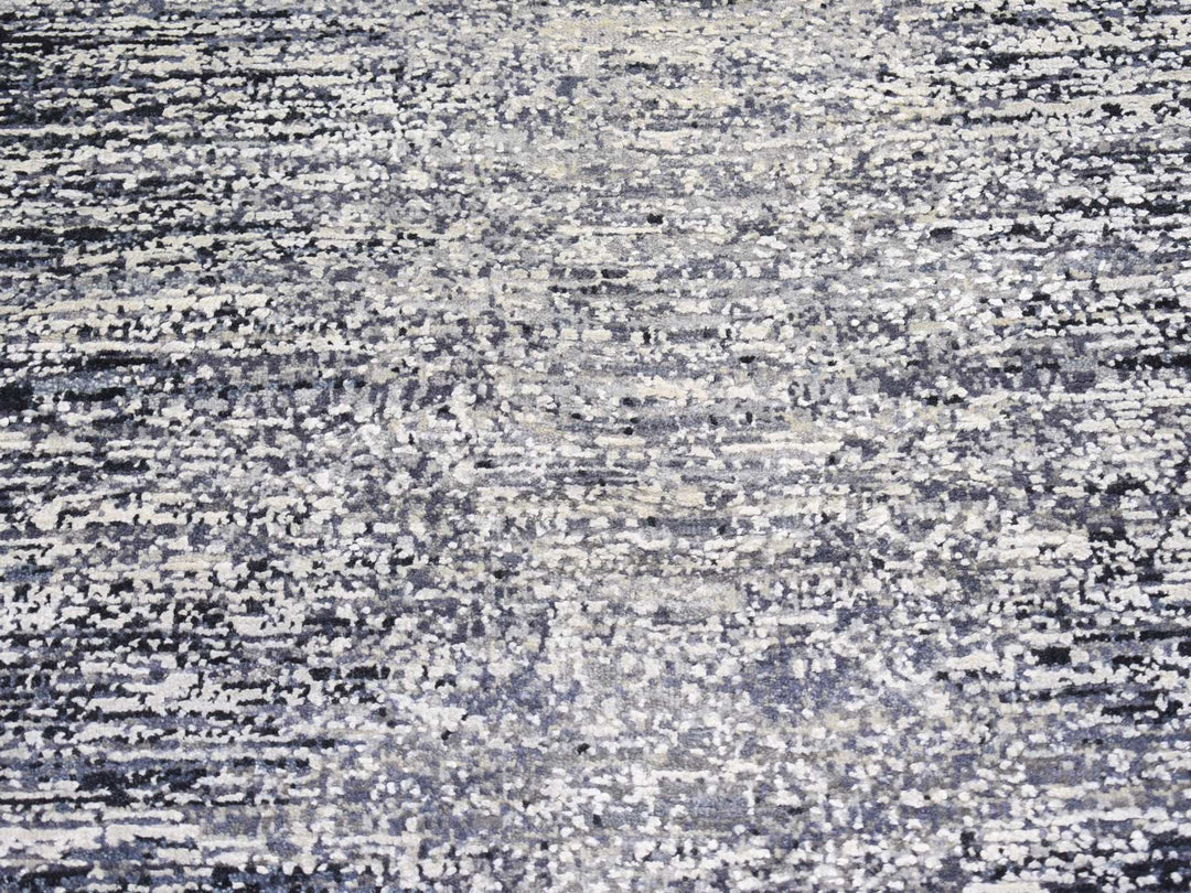 3'0" x 5'0" New Hand Knotted Black Wool & Silk Rectangle Oriental Rug - MOA10266967