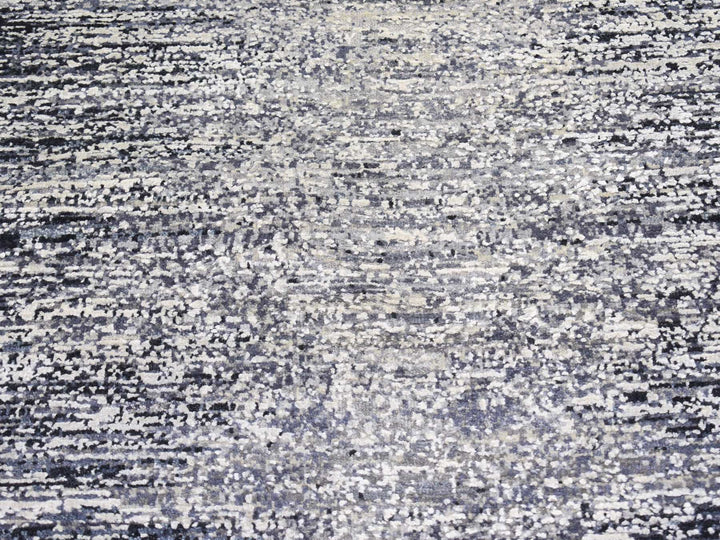 3'0" x 5'0" New Hand Knotted Black Wool & Silk Rectangle Oriental Rug - MOA10266967